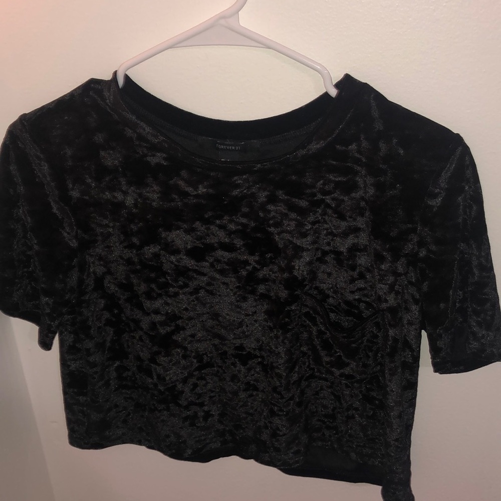 Velvet crop top